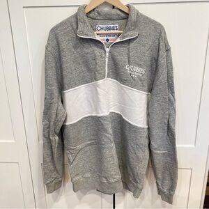 Chubbies 1/4 Zip Pullover Sweatshirt Made In USA